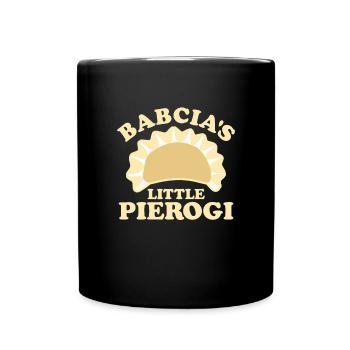 Babcias Little Pierogi polnische Enkelkinder Piero - Tasse einfarbig - Schwarz - Vorne