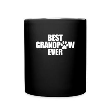Bester Opaw aller Vatertags Geschenkhund Opa - Tasse einfarbig - Schwarz - Vorne