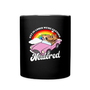 Holen Sie sich in Verlierer, wurden kastrierte lus - Tasse einfarbig - Schwarz - Vorne