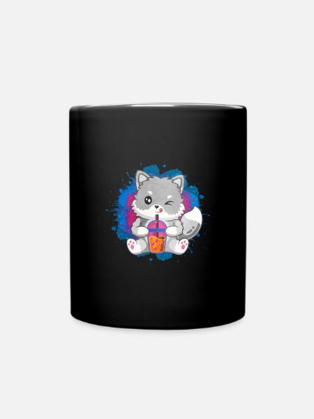 Niedliches Polarfuchs-Geschenk - Tasse einfarbig - Schwarz
