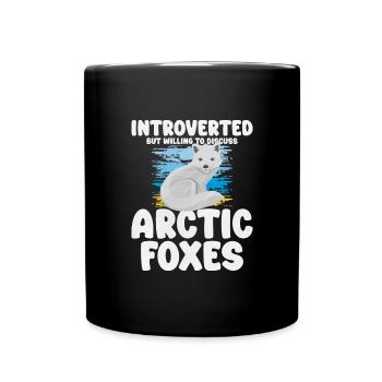 Niedliches Polarfuchs-Geschenk - Tasse einfarbig - Schwarz - Vorne
