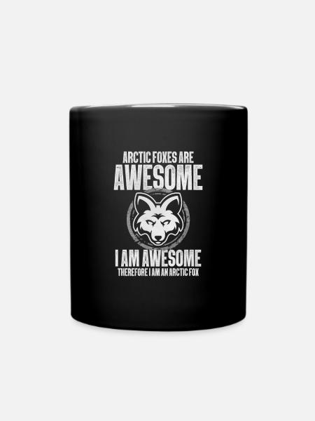 Niedliches Polarfuchs-Geschenk - Tasse einfarbig - Schwarz