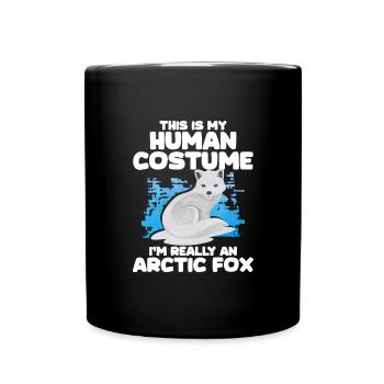 Niedliches Polarfuchs-Geschenk - Tasse einfarbig - Schwarz - Vorne