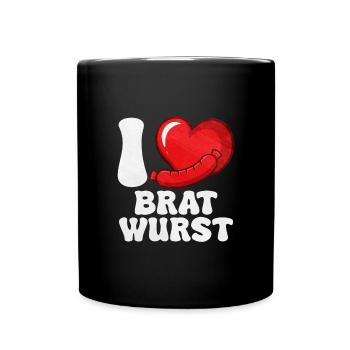 Bratwurst en cadeau - Mug uni - noir - Devant