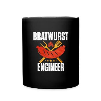 Bratwurst en cadeau - Mug uni - noir - Devant