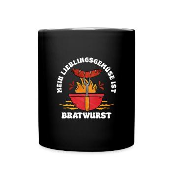 Bratwurst en cadeau - Mug uni - noir - Devant