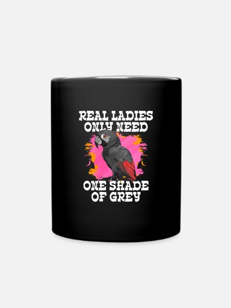 Afrikanisches Graupapagei Geschenk - Tasse einfarbig - Schwarz