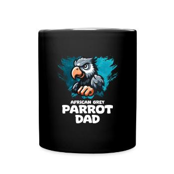 Cadeau de perroquet gris africain - Mug uni - noir - Devant