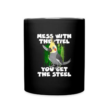 Cadeau de perroquet gris africain - Mug uni - noir - Devant