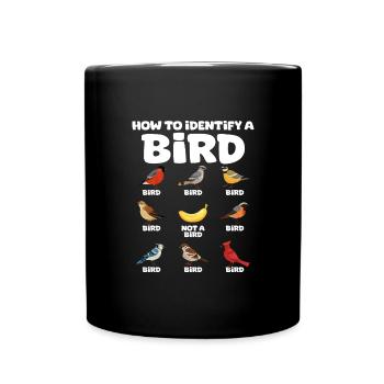 Cadeau de perroquet gris africain - Mug uni - noir - Devant
