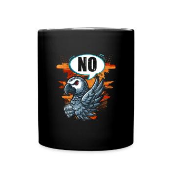 Cadeau de perroquet gris africain - Mug uni - noir - Devant