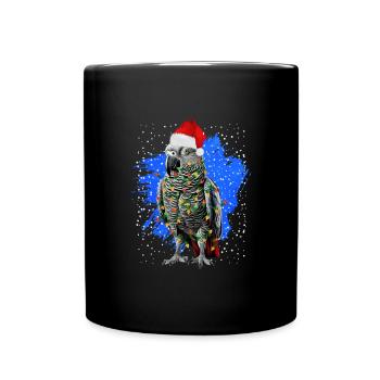 Cadeau de perroquet gris africain - Mug uni - noir - Devant