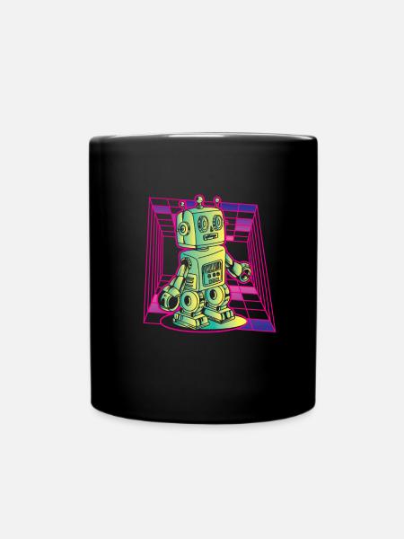 Robot Retro Vintage Robotique Technologie - Mug uni - noir