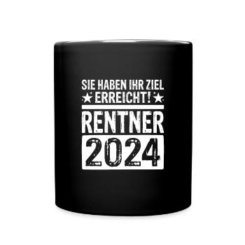 Sie Haben Ihr Ziel Erreicht Rentner 2024 Geschenke - Tasse einfarbig - Schwarz - Vorne