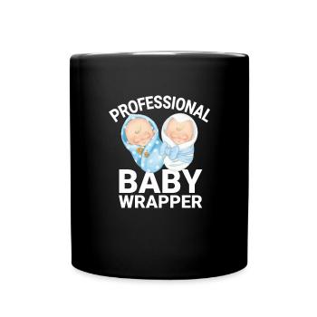 Professionelle Baby -Wrapper -Doula -Arbeit und Li - Tasse einfarbig - Schwarz - Vorne