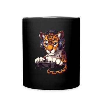 Jaguar Videospiel - Tasse einfarbig - Schwarz - Vorne