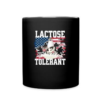 Toleranter patriotischer Pro -Milchlaktose Laktose - Tasse einfarbig - Schwarz - Vorne