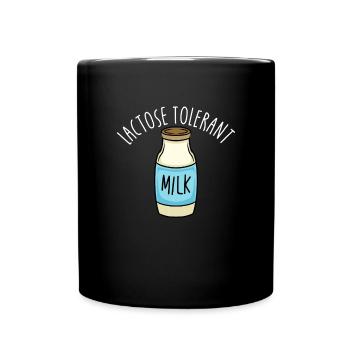 Tolerante Laktose -Pro -Milchmilch -Lactose -Toler - Tasse einfarbig - Schwarz - Vorne