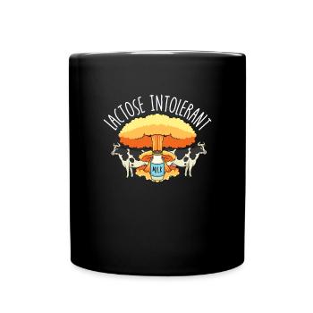 Laktosetolerantes laktosefreies Laktose -intoleran - Tasse einfarbig - Schwarz - Vorne