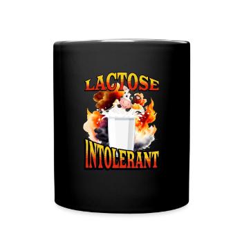 Laktosetolerantes laktosefreies Laktose -intoleran - Tasse einfarbig - Schwarz - Vorne