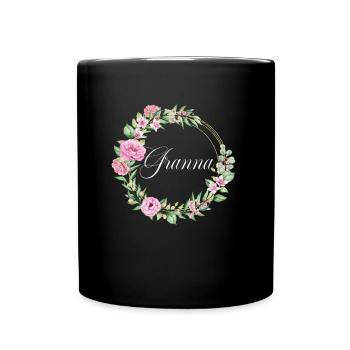 Granna Frauen Muttertag Oma Granna - Tasse einfarbig - Schwarz - Vorne