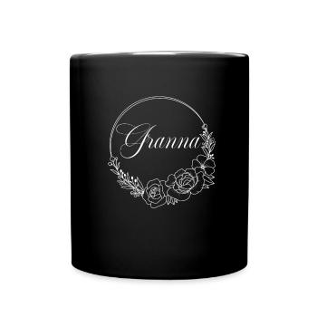 Granna Frauen Muttertag Oma Granna - Tasse einfarbig - Schwarz - Vorne