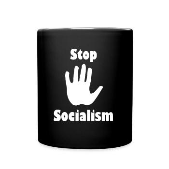 Beendet den Sozialismus - Tasse einfarbig - Schwarz - Vorne