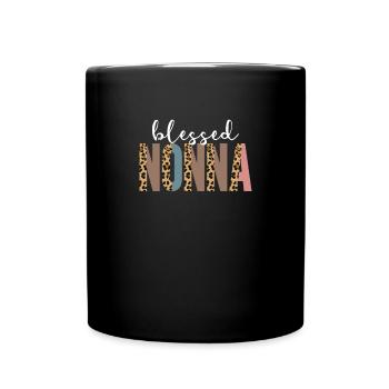 Gesegnete Nonna zum Muttertag, Oma, Frauen-Nonna - Tasse einfarbig - Schwarz - Vorne