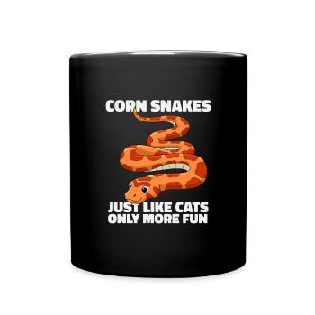 Serpent des blés Terrarium Enclosure nourriture cacher Reptile - Mug uni - noir - Devant
