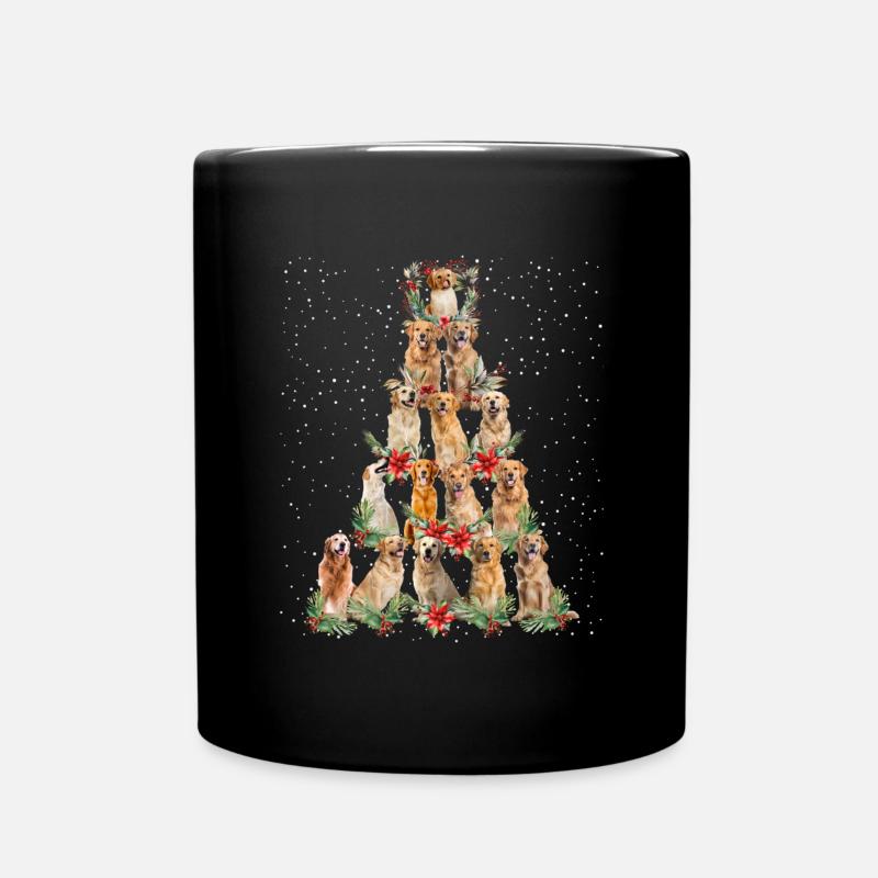 Golden Retriever Weihnachtsbaum Golden Retriever - Tasse einfarbig - Schwarz