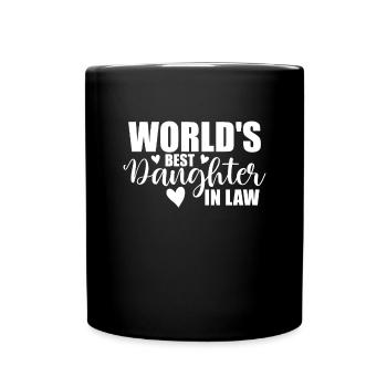 Die beste Schwiegertochter der Welt - Tasse einfarbig - Schwarz - Vorne