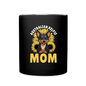 Kelpie Dog Gift - Full Colour Mug - black - Front
