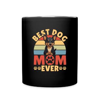 Kelpie Dog Gift - Full Colour Mug - black - Front
