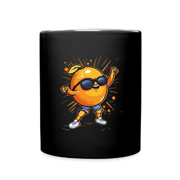 Orange - Tasse einfarbig - Schwarz - Vorne