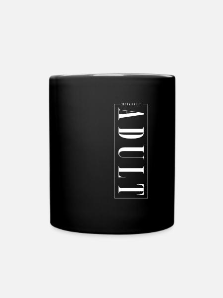 Technisch Erwachsen 18 Jahre Geburtstag Geschenk - Tasse einfarbig - Schwarz
