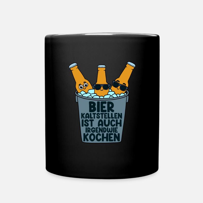 Refroidir la bière, c’est aussi une sorte de - Mug uni - noir