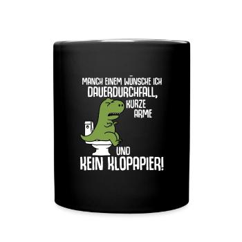 À certains, je souhaite une diarrhée permanente - Mug uni - noir - Devant