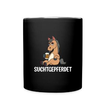 Addicted horses - Full Colour Mug - black - Front