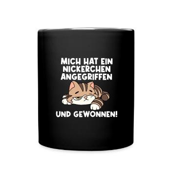 I was attacked by a little bit - Full Colour Mug - black - Front