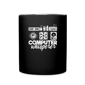 Computer Whisperer IT Techy Herren-Tech-Support - Tasse einfarbig - Schwarz - Vorne
