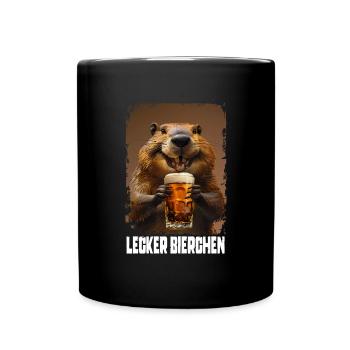 Delicious Beer Beaver - Full Colour Mug - black - Front