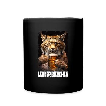 Delicious Beer Bobcat - Full Colour Mug - black - Front