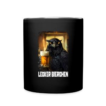 Délicieux corbeau de bière - Mug uni - noir - Devant