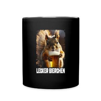 Écureuil à la bière délicieuse - Mug uni - noir - Devant
