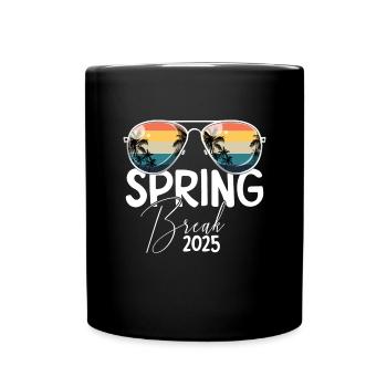 Frühlingsferien 2025 Retro-Frühlingsferien - Tasse einfarbig - Schwarz - Vorne