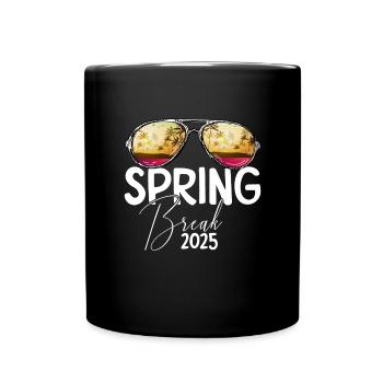Frühlingsferien 2025 Retro-Frühlingsferien - Tasse einfarbig - Schwarz - Vorne