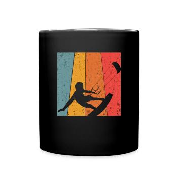 Kitesurfing - Tasse einfarbig - Schwarz - Vorne