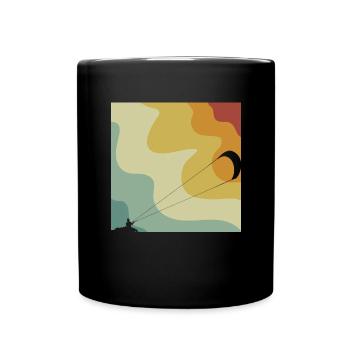 Kitesurfing - Tasse einfarbig - Schwarz - Vorne