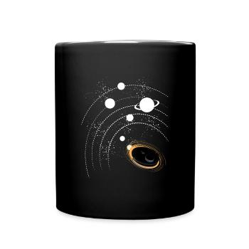 Staubsauger Saugroboter Weltall Sterne - Tasse einfarbig - Schwarz - Vorne