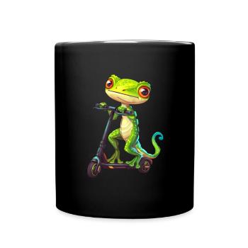 Gecko Roller - Tasse einfarbig - Schwarz - Vorne